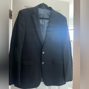 Calvin Klein Black Blazer 42 R with blue pinstripe lining 42 R